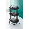 Spaceways 3 Tier Multi-Purpose Trolley - Black -Home Furnishings 378713 mobel 3 tier multipurpose trolley black