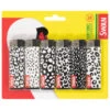 Swan Lighter 6pk - Black And White Print -Home Furnishings 379098 6pk swan electric lighters