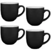 Simply Everyday Gloss Mugs 4pk - Black -Home Furnishings 380121 4pk simply everyday mugs black 3
