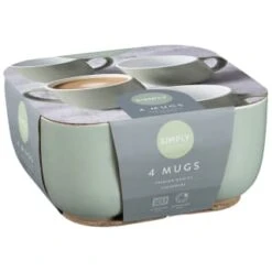 Simply Everyday Gloss Mugs 4pk - Sage 8 Simply Everyday Gloss Mugs 4pk - Sage -Home Furnishings 380123 4pk simply everyday mugs sage 2