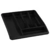 Addis Cutlery Drawer Organiser - Black 1 Addis Cutlery Drawer Organiser - Black -Home Furnishings 380147 addis eco drawer organiser black