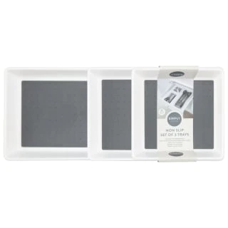 Simply Everyday Non-Slip Cutlery Tray - Grey 3 Simply Everyday Non-Slip Cutlery Tray - Grey