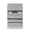 B&M Check Tea Towels - Black 3pk -Home Furnishings 380307 3pk check tea towels black