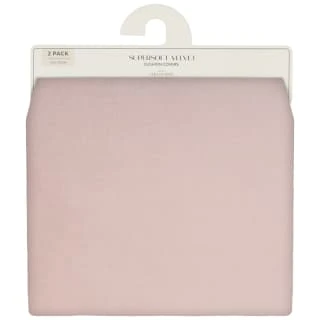 Supersoft Velvet Cushion Covers 2pk - Blush 3 Supersoft Velvet Cushion Covers 2pk - Blush