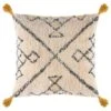 B&M Cleo Tribal Tufted Cushion With Tassels - Multi -Home Furnishings 380469 cleo tribal tufted cushion with tassels