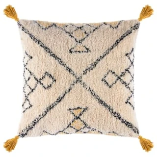 B&M Cleo Tribal Tufted Cushion With Tassels - Multi 3 B&M Cleo Tribal Tufted Cushion With Tassels - Multi