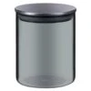 B&M Urban Paradise Small Smokey Glass Jar With Stainless Steel Lid 1 B&M Urban Paradise Small Smokey Glass Jar With Stainless Steel Lid -Home Furnishings 380533 smoked glass jar small
