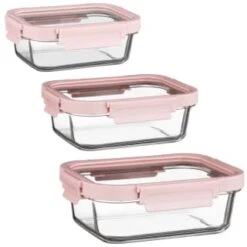 B&M Pink Glass Food Container - Large 7 B&M Pink Glass Food Container - Large -Home Furnishings 380659 380660 380661 glass food container pink large
