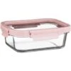 B&M Pink Glass Food Container - Large -Home Furnishings 380659 glass food container pink large 2