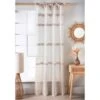 Willow Lace Tie Top Voile 55 X 90" - Natural -Home Furnishings 380904 willow lace tie top voile natural