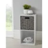 Kavala Cotton Lokken Cube Shelving Unit & Basket - Black -Home Furnishings 381896 kavala cotton lokken black 2
