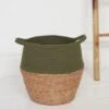Eze Two-Ton Wicker Basket - Green 2 Eze Two-Ton Wicker Basket - Green -Home Furnishings 381898 eze green basket