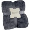 B&M Waffle Throw - Dark Slate -Home Furnishings 383152 supersoft waffle throw dark slate