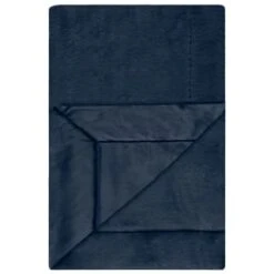 Heritage Collection Aspen Faux Fur Throw - Navy -Home Furnishings 383180 aspen throw navy1