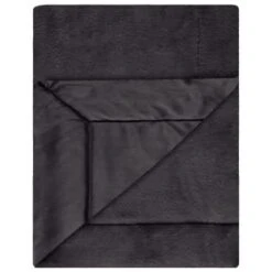 Heritage Collection Aspen Faux Fur Throw - Charcoal -Home Furnishings 383182 aspen throw charcoal 2