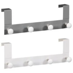 B&M Heavy Duty Overdoor Hooks - White -Home Furnishings 383565 heavy duty overdoor hooks main