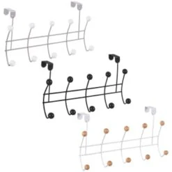 B&M 10 Ball Overdoor Hooks - Silver -Home Furnishings 383570 10 ball overdoor hooks main