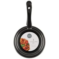 Simply Everyday Sauce Pan Set 3pk 13 Simply Everyday Sauce Pan Set 3pk -Home Furnishings 383599 3 sauce pan set 2