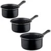 Simply Everyday Sauce Pan Set 3pk -Home Furnishings 383599 3 sauce pan set group