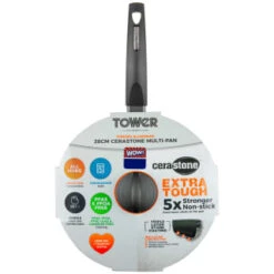 Tower Cerastone Multi-Pan 28cm -Home Furnishings 383608 28cm cerastone multi pan