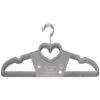 B&M Velvet Heart Shaped Hangers 8pk - Grey -Home Furnishings 383671 8pk velvet shaped hangers hearts grey 2