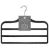 B&M Velvet Trouser Hangers 3pk - Black -Home Furnishings 383688 3pk pure velvet trouser hangers black 2