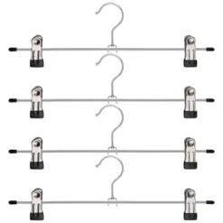 Metal Soft Grip Clip Hangers 4pk -Home Furnishings 383689 4pk metal soft grip trouser hangers
