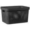 B&M Large Rectangular Spot Storage Basket - Black -Home Furnishings 384183 rectangular large spot basket black
