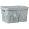 B&M Large Rectangular Spot Storage Basket - Grey -Home Furnishings 384188 rectangular large spot basket grey