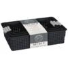 B&M Set Of Three Storage Baskets - Black -Home Furnishings 384207 3pk storage boxes black