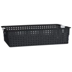B&M Set Of Three Storage Baskets - Black -Home Furnishings 384207 3pk storage boxes black 2