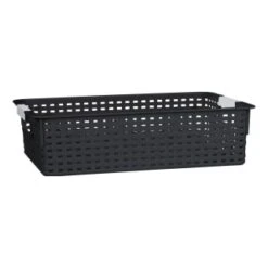 B&M Set Of Three Storage Baskets - Black -Home Furnishings 384207 3pk storage boxes black 4