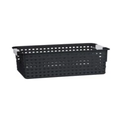B&M Set Of Three Storage Baskets - Black -Home Furnishings 384207 3pk storage boxes black 5