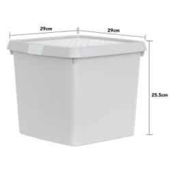 B&M Waffle Clip Box Storage Cube 14L - Grey -Home Furnishings 384966 grey 14l waffle clip box cube 3