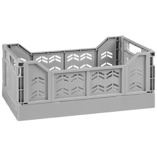 Midi Stacking Fold Flat Crate 30.6 X 20.5 X 12.6cm - Grey 3 Midi Stacking Fold Flat Crate 30.6 X 20.5 X 12.6cm - Grey