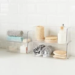 Clear Stacking Caddy - Large -Home Furnishings 384976 384977 384978 384984 clear organiser tray 2