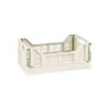 Mini Stacking Fold Flat Crate 22.2 X 15 X 8.7cm - Cream -Home Furnishings 384981 home essebtials mini stacking fold flat crate cream 2