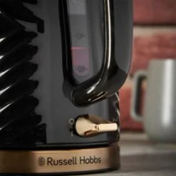 Russell Hobbs Groove Kettle 1.7L - Black & Gold 9 Russell Hobbs Groove Kettle 1.7L - Black & Gold -Home Furnishings 386647 russell hobbs groove black and gold kettle 3