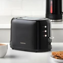 Goodmans Plastic 2 Slice Toaster - Black -Home Furnishings 386701 goodmans plastic 2 slice toaster black 3