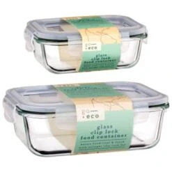 B&M Large Eco Glass Clip Lock Food Container 10 B&M Large Eco Glass Clip Lock Food Container -Home Furnishings 388506 388507 glass clip lock food container group 2