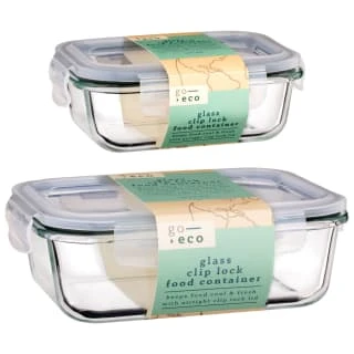 B&M Large Eco Glass Clip Lock Food Container 6 B&M Large Eco Glass Clip Lock Food Container - Image 4
