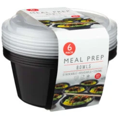 B&M Stackable Meal Prep Bowls 6pk