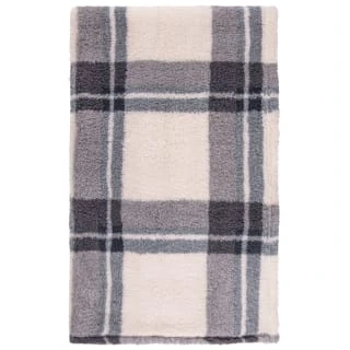 Simply Everyday Check Sherpa Throw - Grey 6 Simply Everyday Check Sherpa Throw - Grey - Image 4