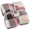 Simply Everyday Check Sherpa Throw - Red 1 Simply Everyday Check Sherpa Throw - Red -Home Furnishings 388703 red check sherpa throw