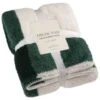 B&M Highland Green Check Sherpa Doublesided Throw 1 B&M Highland Green Check Sherpa Doublesided Throw -Home Furnishings 388770 highland green check sherpa throw