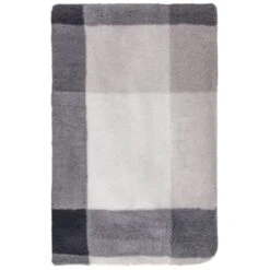 B&M Highland Mono Check Sherpa Doublesided Throw -Home Furnishings 388811 highland check sherpa throw 4