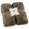 B&M Aspen Faux Fur Throw - Sage -Home Furnishings 388819 aspen faux fur throw sage 4
