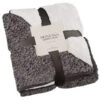 B&M Montana Two Tone Sherpa Throw - Charcoal -Home Furnishings 388866 montana two tone sherpa throw charcoal