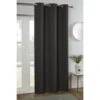 B&M Kent Woven Eyelet Blackout Panel 54 X 86" - Charcoal 2 B&M Kent Woven Eyelet Blackout Panel 54 X 86" - Charcoal -Home Furnishings 388869 kent blackout woven panel charcoal