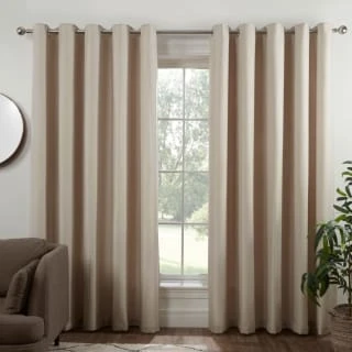 B&M Colorado Hopsack Fully Lined Cream Eyelet Curtains 66 X 72" 3 B&M Colorado Hopsack Fully Lined Cream Eyelet Curtains 66 X 72"